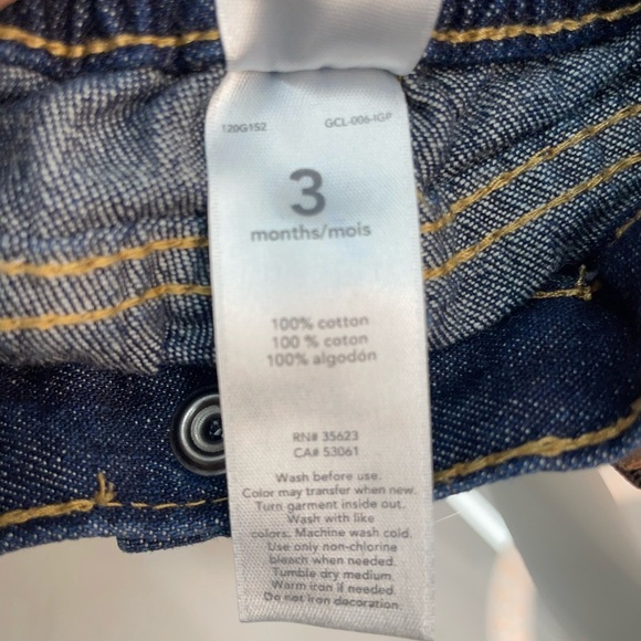 Carter's Red Plaid Shirt and Denim Jeans Pants and Suspenders Set Size: 3m - Picture 7 of 12